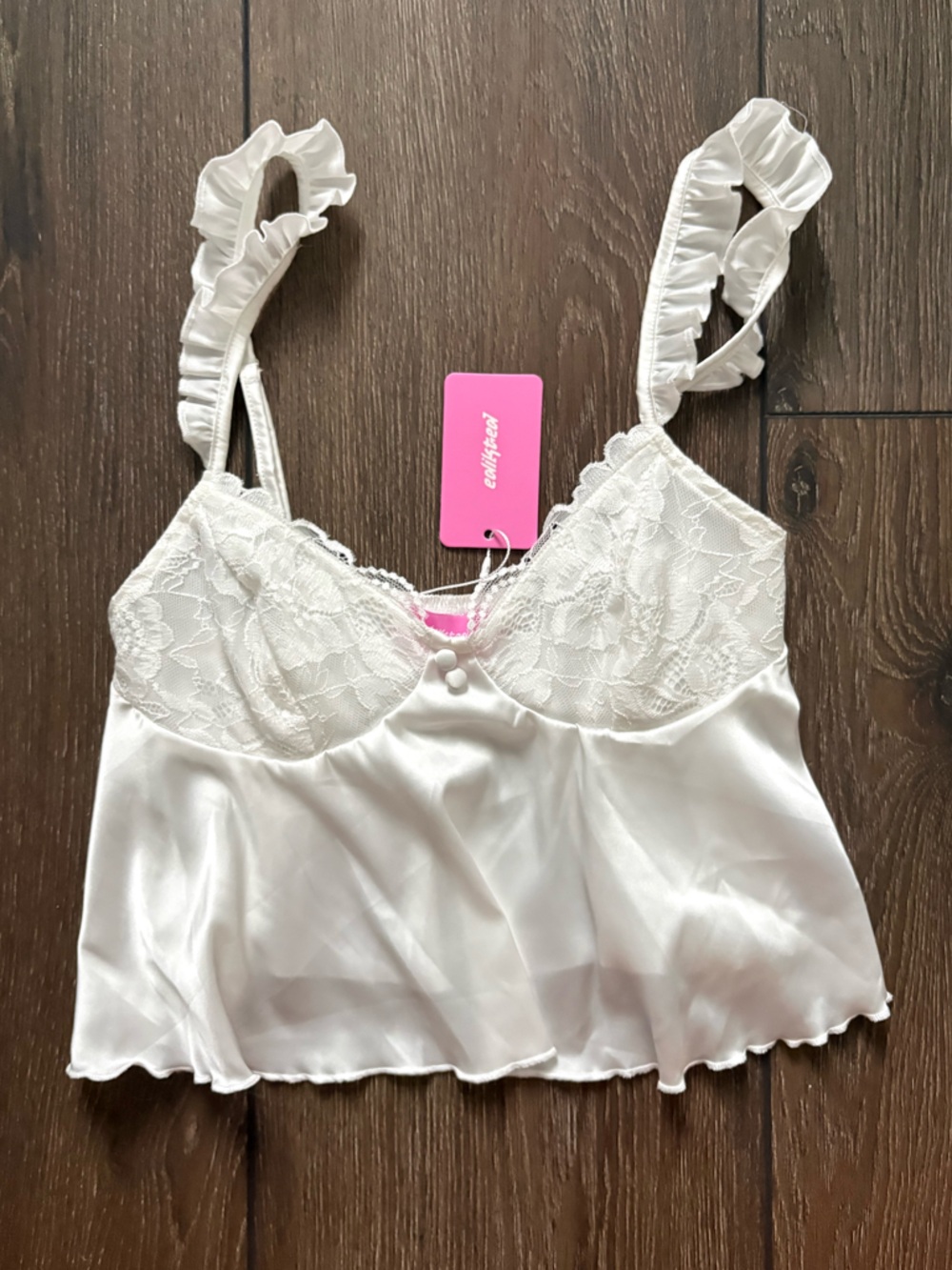 NWT edikted lace and satin top